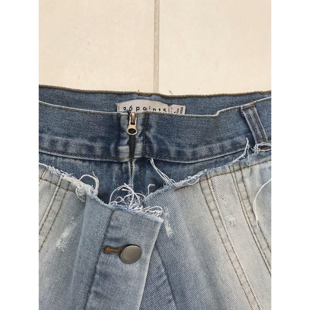 36Point5 Distressed Denim Micro Mini Skirt - Picture 5 of 12